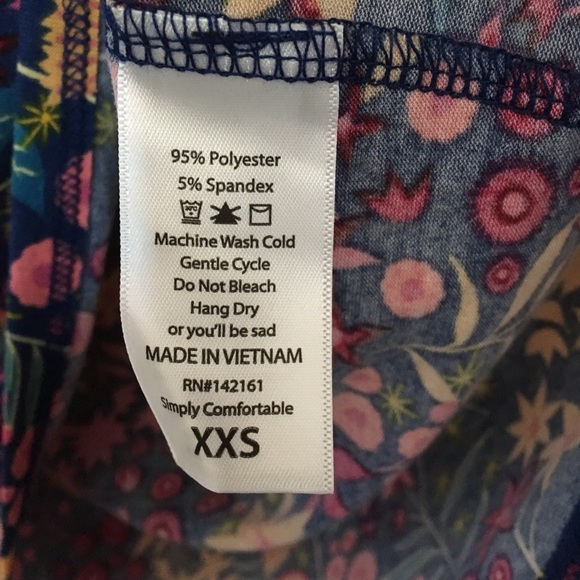 XXS Floral & Striped LuLaRoe Irma Tunic - BNWT - Picture 6 of 9